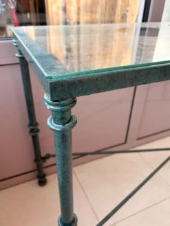 Console verre et métal