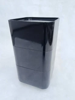 Conteneur modulaire noir par Anna Castelli Ferrieri pour Kartell