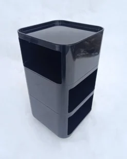 Conteneur modulaire noir par Anna Castelli Ferrieri pour Kartell