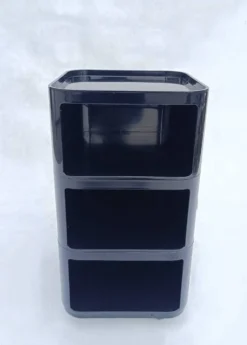 Conteneur modulaire noir par Anna Castelli Ferrieri pour Kartell