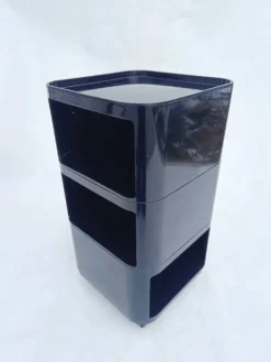 Conteneur modulaire noir par Anna Castelli Ferrieri pour Kartell