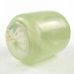 Conteneur à thé Art Nouveau, verre dépoli, laiton argenté, Suède, années 1960