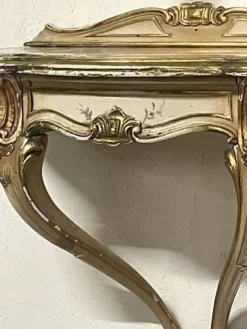 Coppia di consolle pensili con specchiera in stile Luigi XV