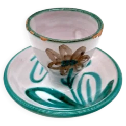 Coquetier au décor floral – Robert Picault, 1960