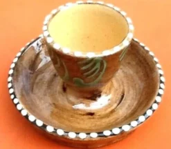 Coquetier coupelle céramique Alsacienne