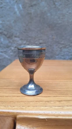 Coquetier en argent fin 19ème