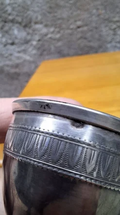 Coquetier en argent fin 19ème