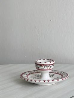 Coquetier en céramique peint à la main