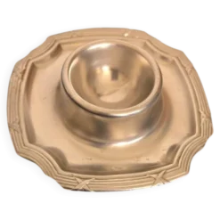 Coquetier en métal argenté