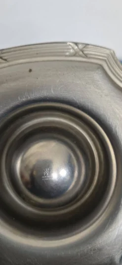 Coquetier en métal argenté
