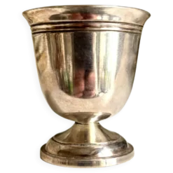 Coquetier en métal argenté
