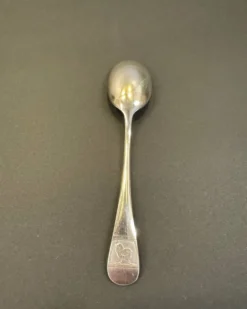 Coquetier en métal argenté