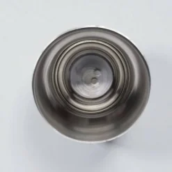 Coquetier en métal argenté, années 1960