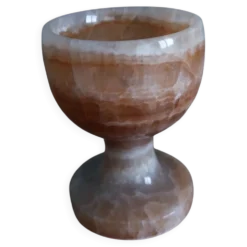 Coquetier en onyx albâtre
