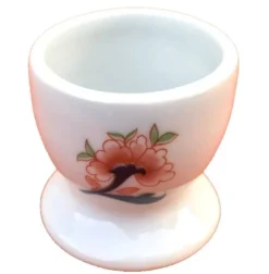 Coquetier en porcelaine Ulysse Paris pour Chanill décor floral