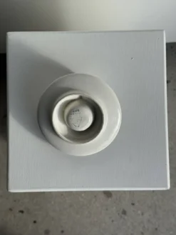 Coquetier à main bleu et blanc vintage, Pologne
