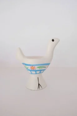 Coquetier oiseau en céramique – pièce unique – collector – probablemen