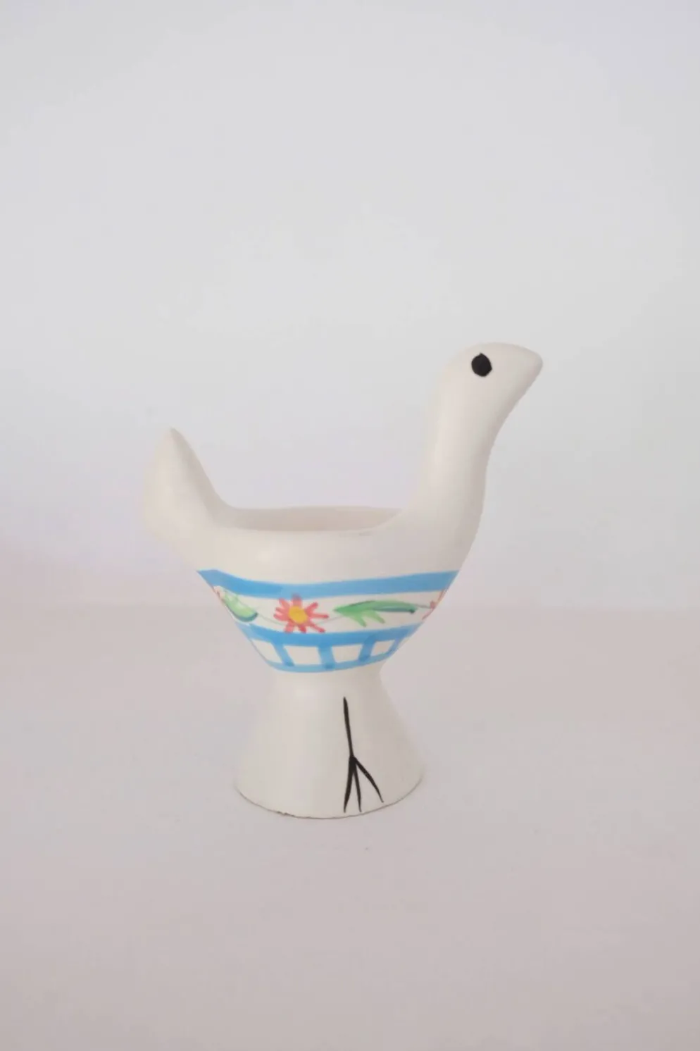 Coquetier oiseau en céramique – pièce unique – collector – probablemen