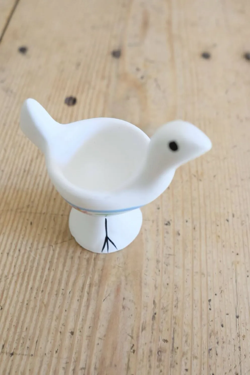 Coquetier oiseau en céramique – pièce unique – collector – probablemen