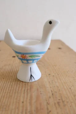 Coquetier oiseau en céramique – pièce unique – collector – probablemen