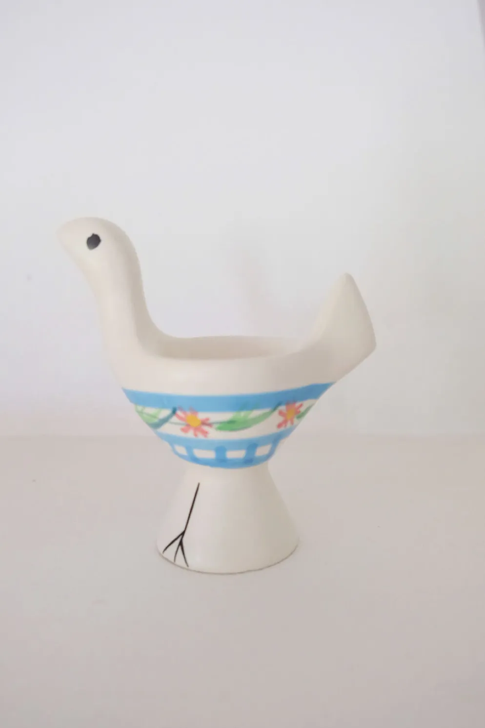 Coquetier oiseau en céramique – pièce unique – collector – probablemen