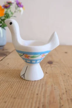 Coquetier oiseau en céramique – pièce unique – collector – probablemen