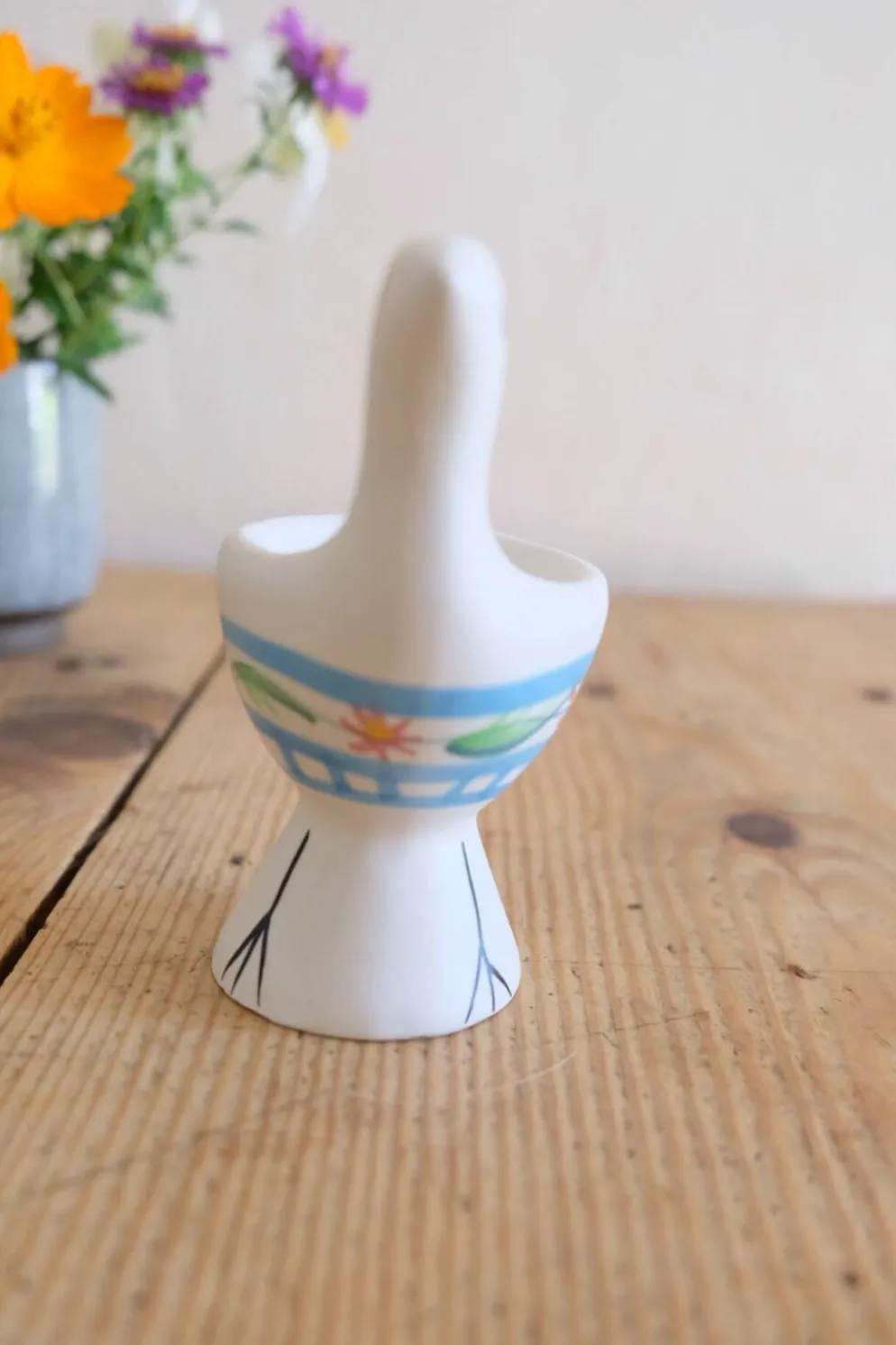 Coquetier oiseau en céramique – pièce unique – collector – probablemen