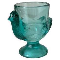 Coquetier poule en verre