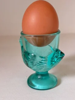 Coquetier poule en verre