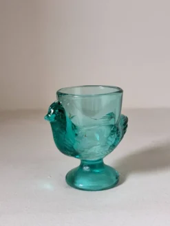 Coquetier poule en verre