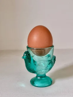 Coquetier poule en verre