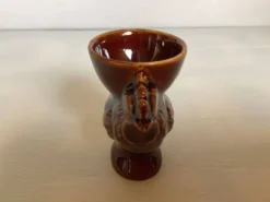 Coquetier poule marron royal keramiek