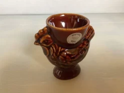 Coquetier poule marron royal keramiek