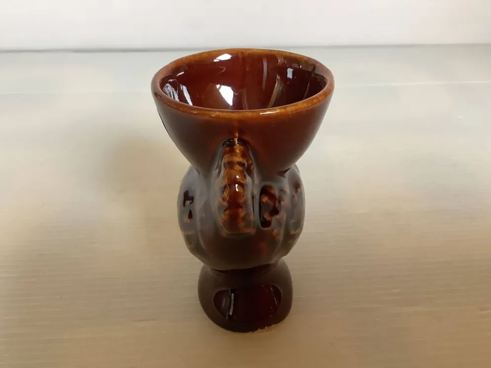 Coquetier poule marron royal keramiek