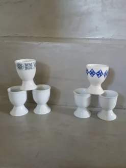 6 coquetiers anciens dépareillés
