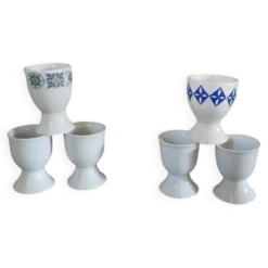 6 coquetiers anciens dépareillés