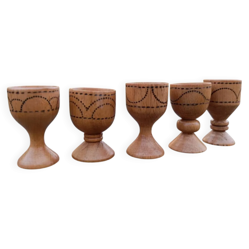 5 coquetiers bois années 50/60