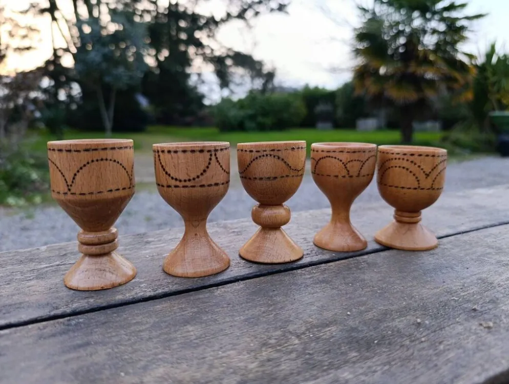 5 coquetiers bois années 50/60