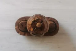 Coquetiers bois sculpté salière et poivrière