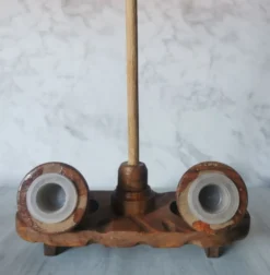Coquetiers bois sculpté salière et poivrière