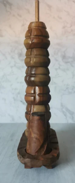 Coquetiers bois sculpté salière et poivrière