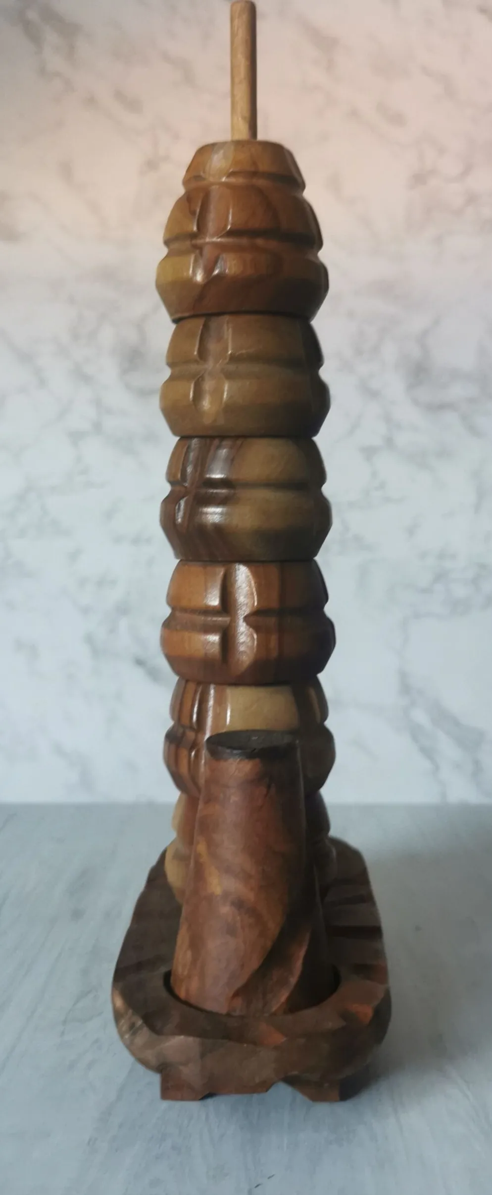 Coquetiers bois sculpté salière et poivrière