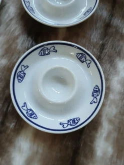4 coquetiers Carré Blanc