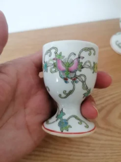 6 coquetiers chinois peint à la main