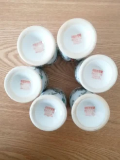 6 coquetiers chinois peint à la main