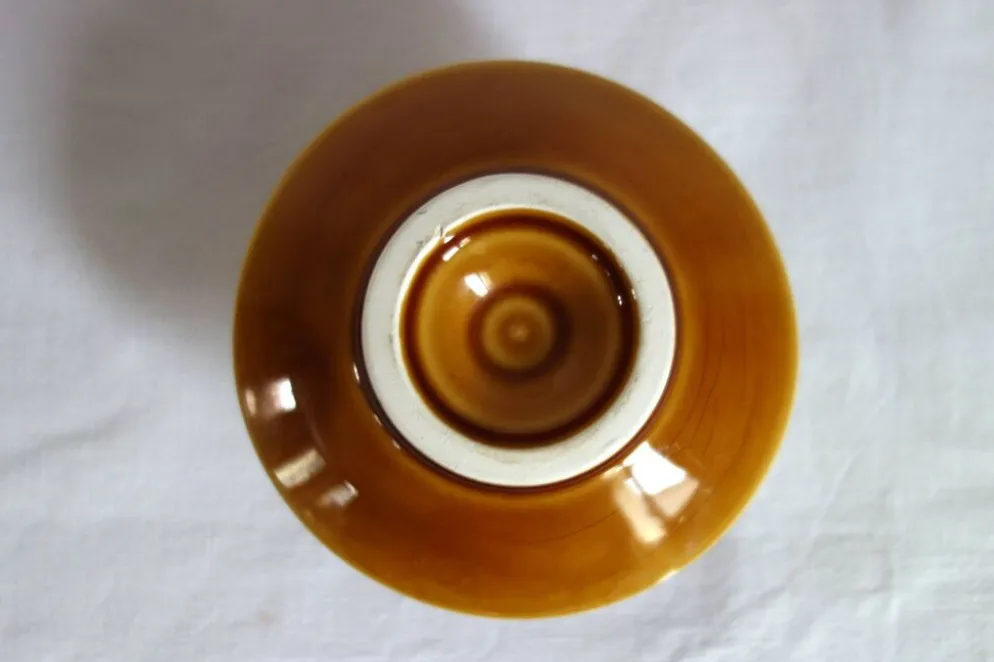 4 coquetiers céramique vernissée Longchamp années 70