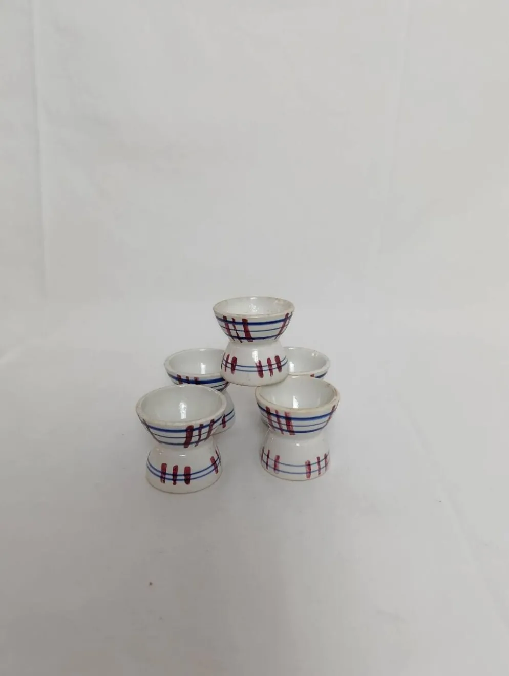 Coquetiers diabolo Sarreguemines Poitou lot de 5