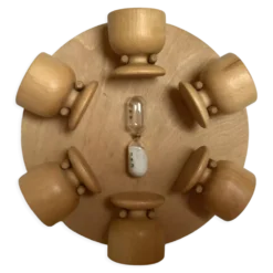 6 coquetiers en bois sablier support mural bois scandinave