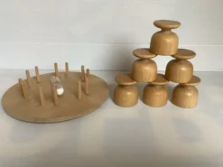 6 coquetiers en bois sablier support mural bois scandinave