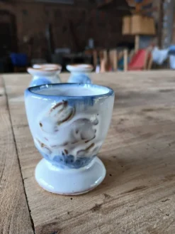 4 coquetiers en céramique